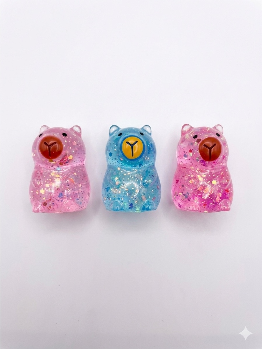 New GlitterSquishy Capybara- Pink & Blue(Pick One)